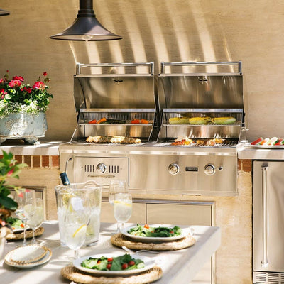 Coyote 50-inch Built-In Hybrid LP Gas and Charcoal Grill C1HY50LP Grills C1HY50LP Flame Authority