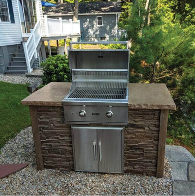 Coyote 5ft Brown Stone Island for Grill and Access Door RTAC-G5-SB BBQ Islands RTAC-G5-SB Flame Authority