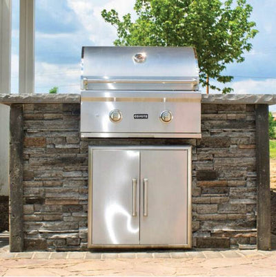 Coyote 5ft Gray Stone Island for Grill and Access Door RTAC-G5-SG BBQ Islands RTAC-G5-SG Flame Authority