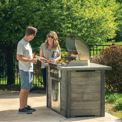 Coyote 5ft Gray Wood Island for Grill and Access Door RTAC-G5-WG BBQ Islands RTAC-G5-WG Flame Authority