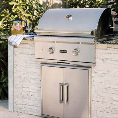 Coyote 5ft White Stone Island for Grill and Access Door RTAC-G5-SW BBQ Islands RTAC-G5-SW Flame Authority