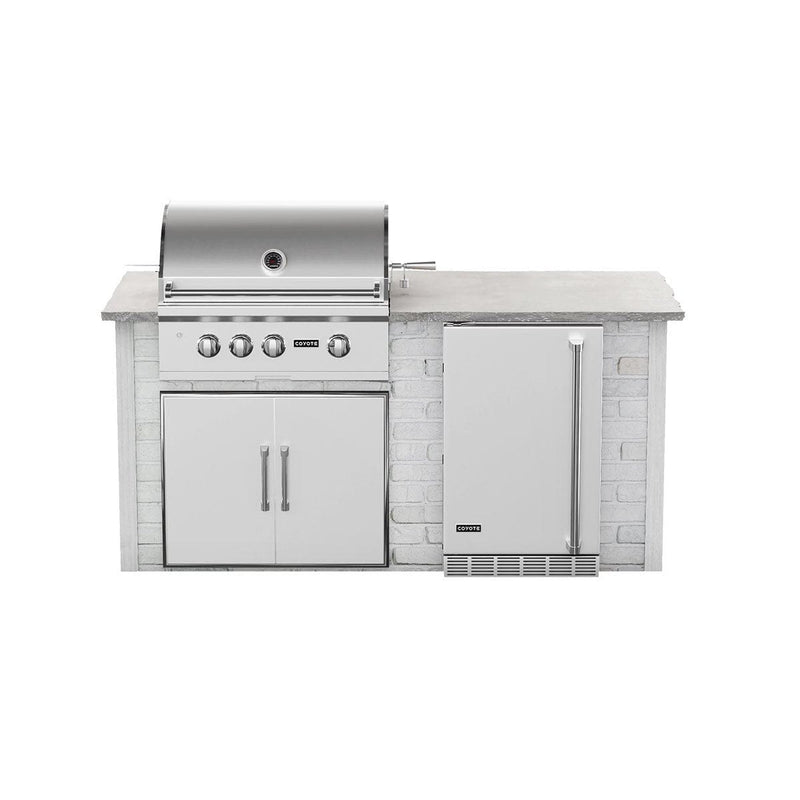 Coyote 6ft White Reclaimed Brick Premium Grill Island RTAC-G6-P-RW BBQ Islands RTAC-G6-P-RW Flame Authority