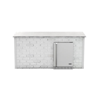 Coyote 8ft White Brick Island on Right for Refrigerator RTAC-B8-FR-RW BBQ Islands RTAC-B8-FR-RW Flame Authority