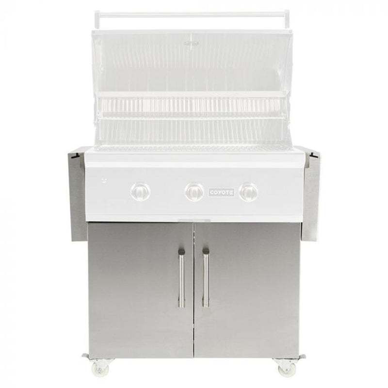 Coyote C-Series 34-inch Stainless Steel Grill Cart C1C34CT Grill Accessories C1C34CT Flame Authority