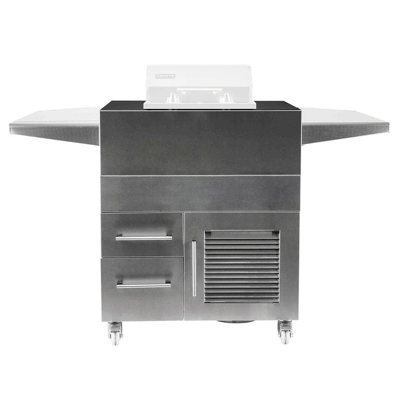 Coyote Stainless Steel Electric Grill Cart C2ELISL Grill Accessories C2ELISL Flame Authority