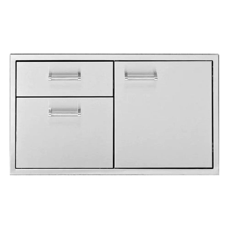 Delta Heat 30-Inch Stainless Steel Access Door & Double Drawer Combo DHDD302-B Flame Authority