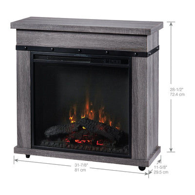Dimplex Morgan Electric Fireplace Mantel, Charcoal Oak C3P23LJ-2085CO