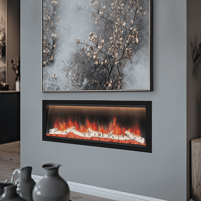 Dynasty Fireplaces Allegro 58" Smart Linear Electric Fireplace DY-BFM58 Fireplaces DY-BFM58 Flame Authority