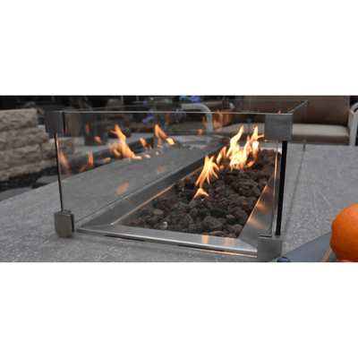 Elementi Andes Fire Table Wind Screen Flame Authority