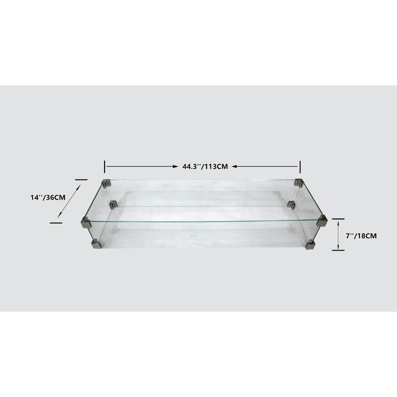 Elementi Fire Table Wind Screen Flame Authority