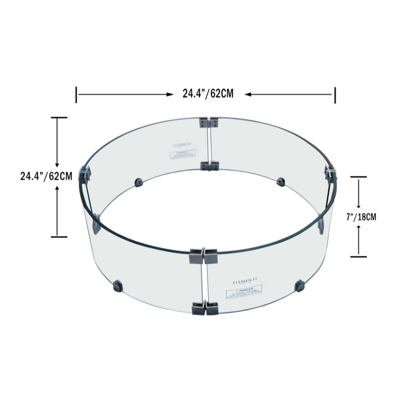 Elementi Fire Table WindScreen Flame Authority