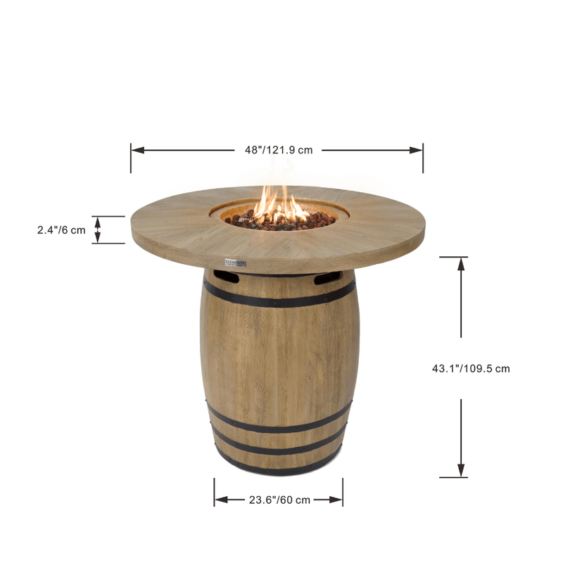 Elementi Lafite Fire Table Flame Authority