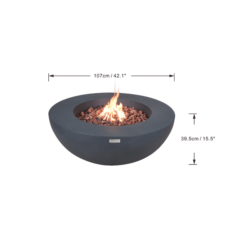 Elementi Lunar Bowl Fire Table Flame Authority