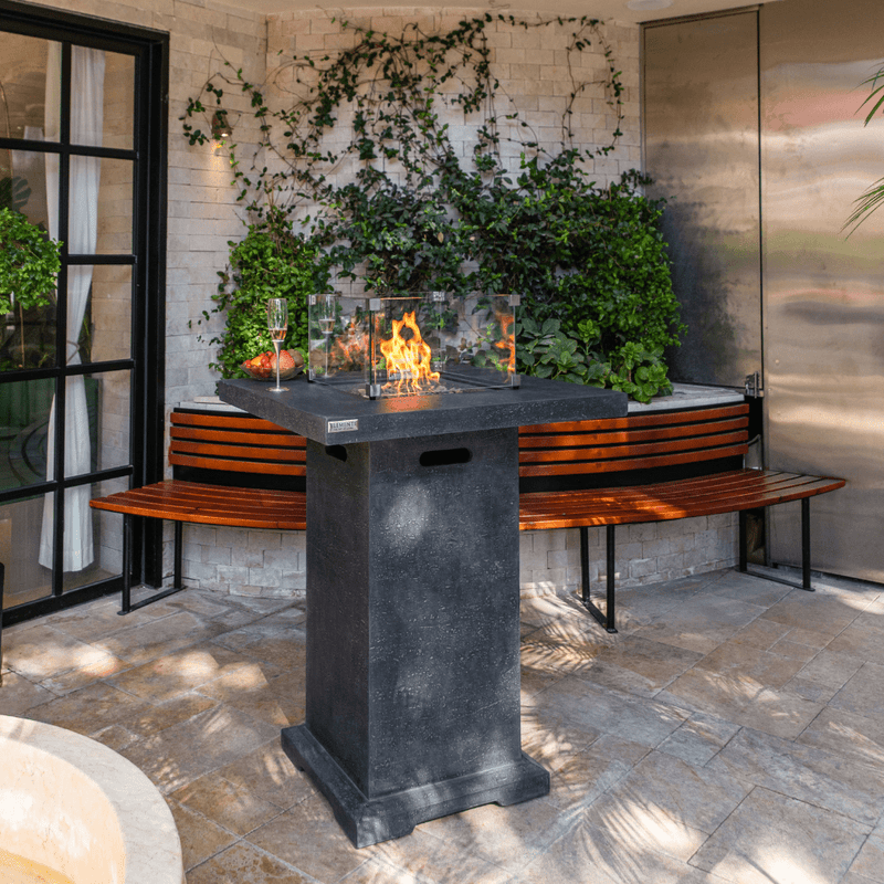 Elementi Montreal Bar Table  Fire Pit Table Flame Authority