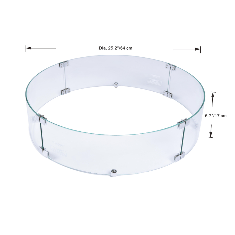 Elementi Plus Round Wind Screen for OFG414 Flame Authority