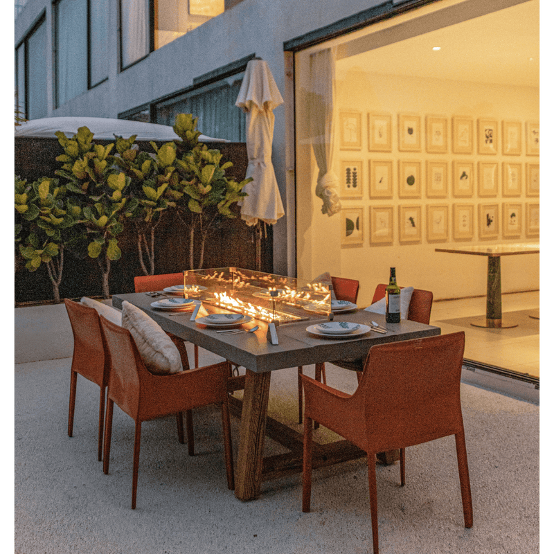 Elementi Sonoma Dining Table Fire Pit Table OFG201 Flame Authority