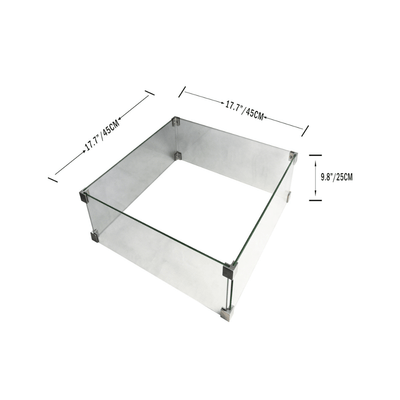 Elementi Wind Screen for Fire Tables Flame Authority