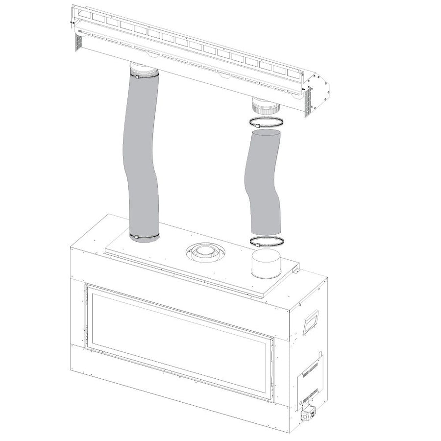 Empire White Mountain Hearth Boulevard 72-inch Gravity Heat Management HMGW72