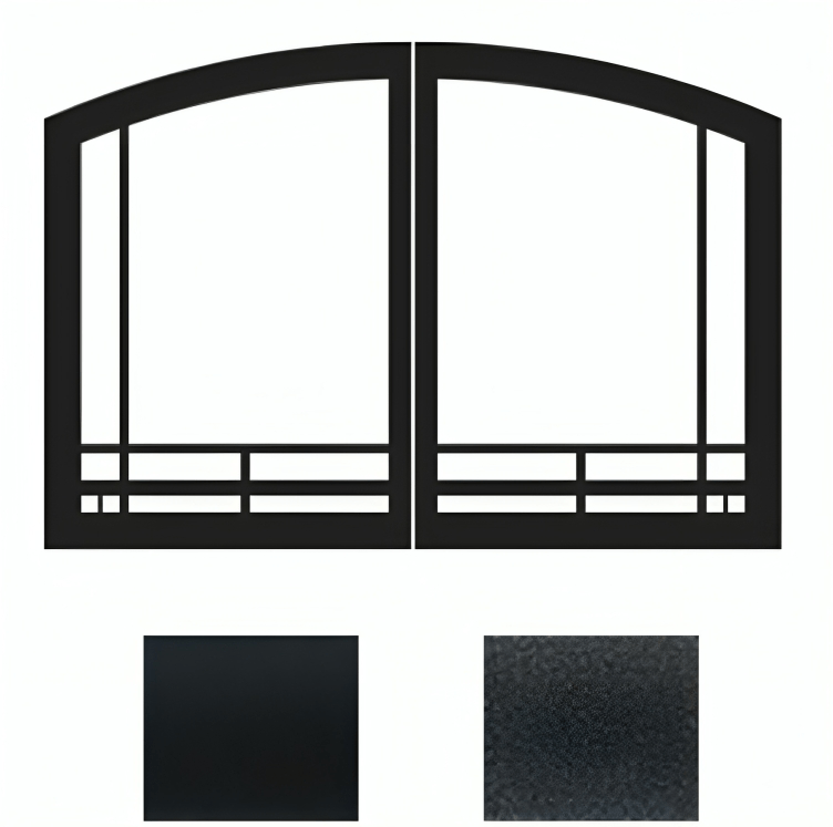 Empire White Mountain Hearth Breckenridge Deluxe 42-inch Black, Mission Arch Door Set VBR42SMBL