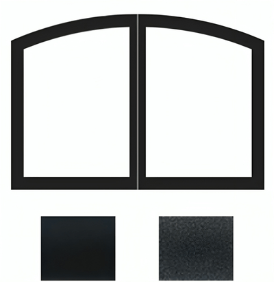 Empire White Mountain Hearth Breckenridge Premium 36-inch Black, Arch Door Set VBR36TCBL