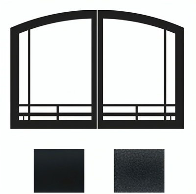 Empire White Mountain Hearth Breckenridge Select 32-inch Black, Mission Arch Door Set VBR32GMBL