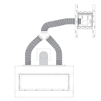 Empire White Mountain Hearth Rushmore 36-inch Flex Vent Kit for Forced Air Kit SD6DFA25