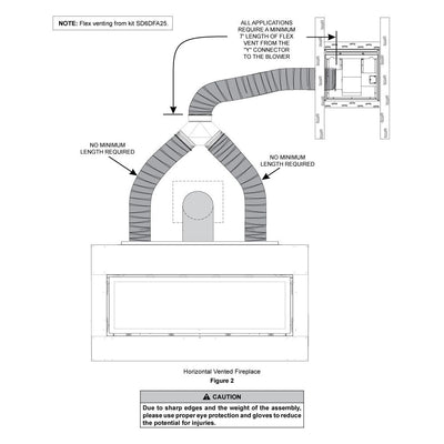 Empire White Mountain Hearth Rushmore 36-inch Flex Vent Kit for Forced Air Kit SD6DFA25