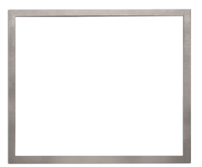 Empire White Mountain Hearth Tahoe Clean-Face Luxury 36-inch Rectangle, 1.5-inch Brushed Nickel Decorative Front DF362NB