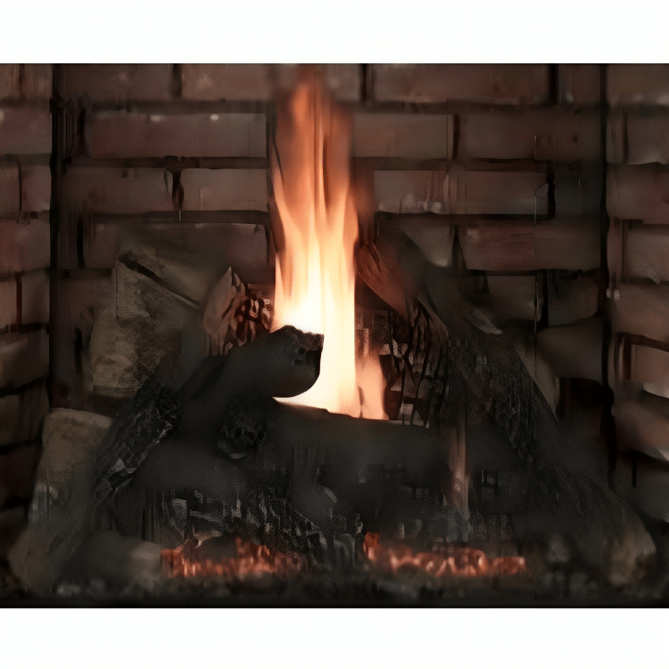 Empire White Mountain Hearth Tahoe Clean-Face Premium 32-inch 6-Piece, 32- 36-inch, Ceramic Fiber Log Set LS3236FF