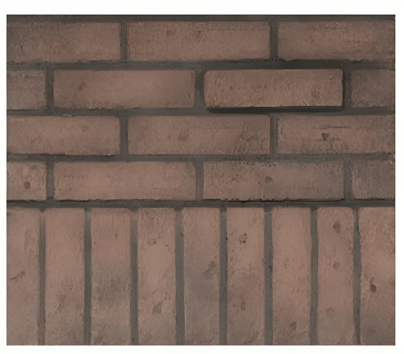 Empire White Mountain Hearth Tahoe Clean-Face See-Through Premium 36-inch Rustic Brick Liner with Soldier Course DVP36PRB