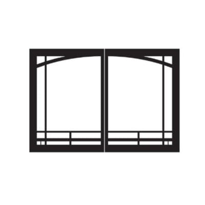 Empire White Mountain Hearth Tahoe Deluxe 32-inch Black, Mission Arch Door Set DVRB1MBL