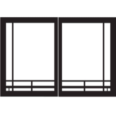 Empire White Mountain Hearth Tahoe Deluxe 48-inch Black, Mission Rectangle Door Set DVDB4MBL