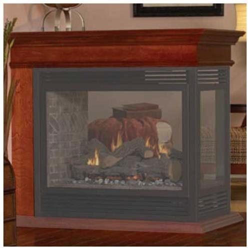 Empire White Mountain Hearth Tahoe See-Through Premium 36-inch Cherry, Peninsula Mantel Top EMPTC