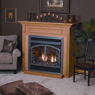 Empire White Mountain Hearth Vail Fireplace 24-inch Standard Cabinet, Unfinished Hardwood Mantel with Base EMF22UH