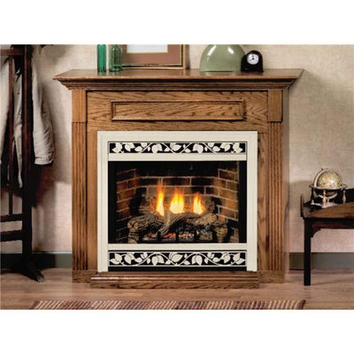 Empire White Mountain Hearth Vail Fireplace 26-inch Standard Cabinet, Dark Oak Mantel with Base EMBF11SDO