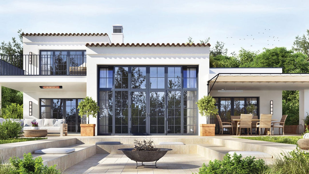 Eurofase Black Stainless Steel 39 " Dual Element 5000 Watt 240V Electric Patio Heater EF50 Series