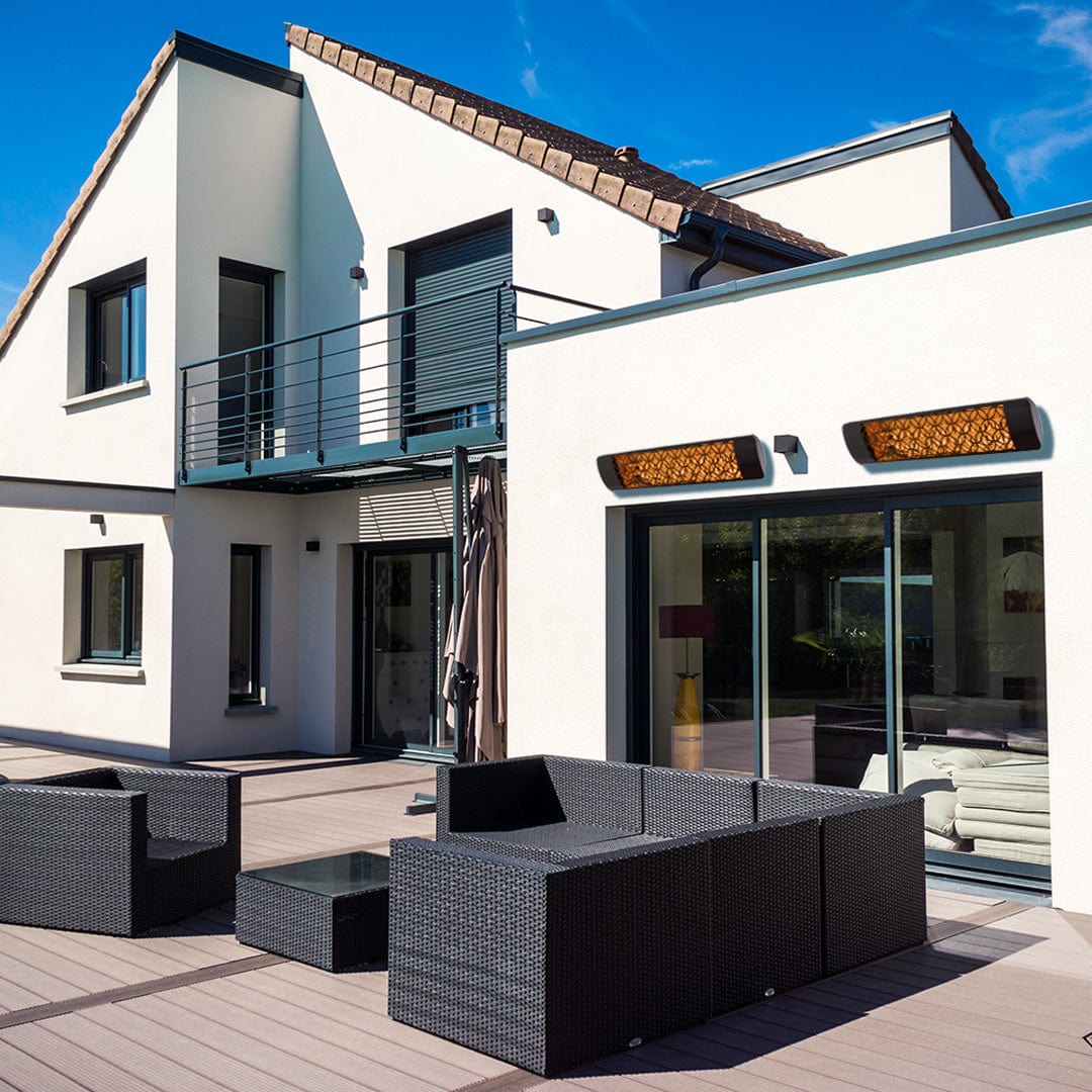 Eurofase Black Stainless Steel 39 " Dual Element 5000 Watt 480V Electric Patio Heater EF50 Series