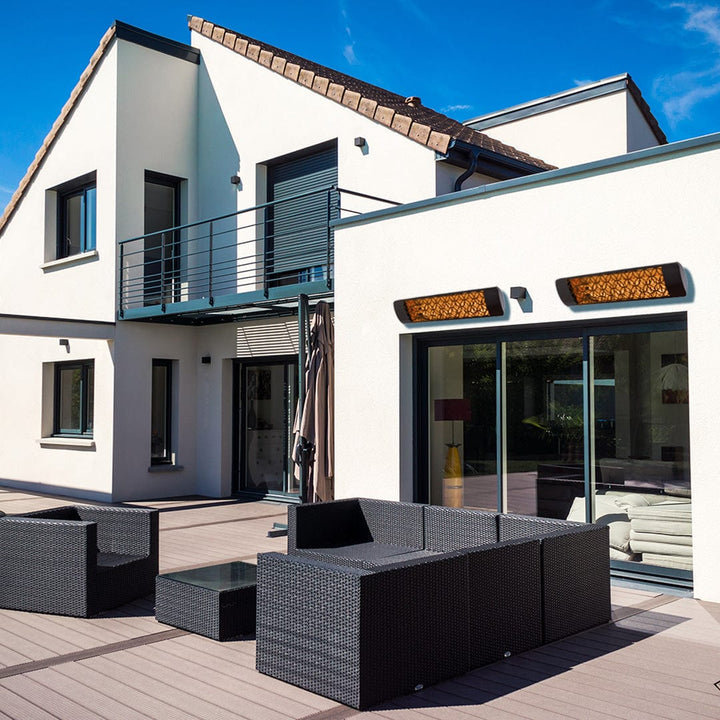 Eurofase Black Stainless Steel 39 " Dual Element 5000 Watt 480V Electric Patio Heater EF50 Series