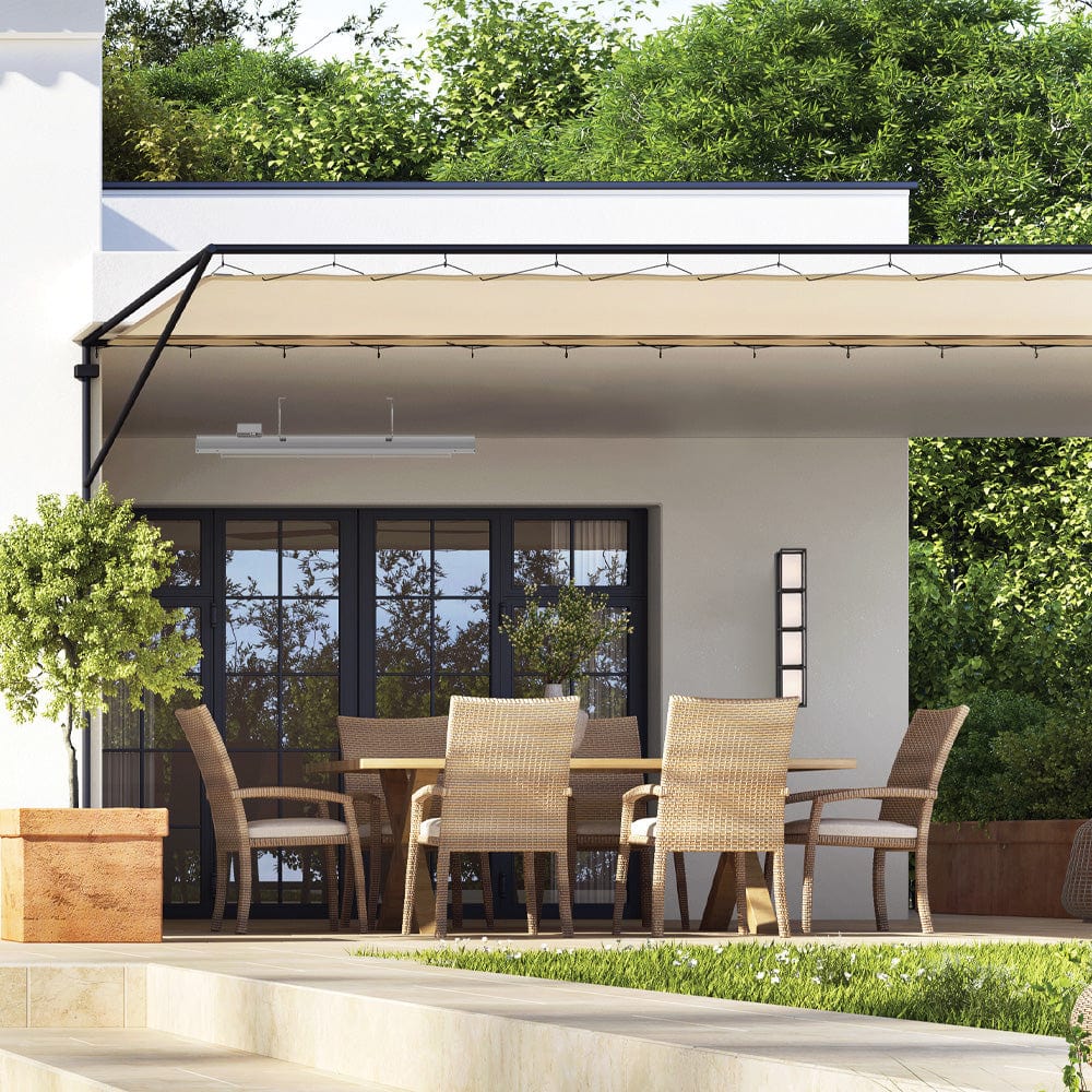 Eurofase Black Stainless Steel 61 " Dual Element 6000 Watt 277V Electric Patio Heater EF60 Series Flame Authority