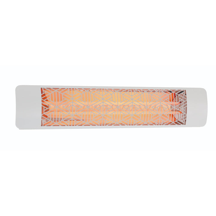 Eurofase EF40 Series 39-inch White Stainless Steel Dual Element 4000 Watt 240V Electric Patio Heater Flame Authority