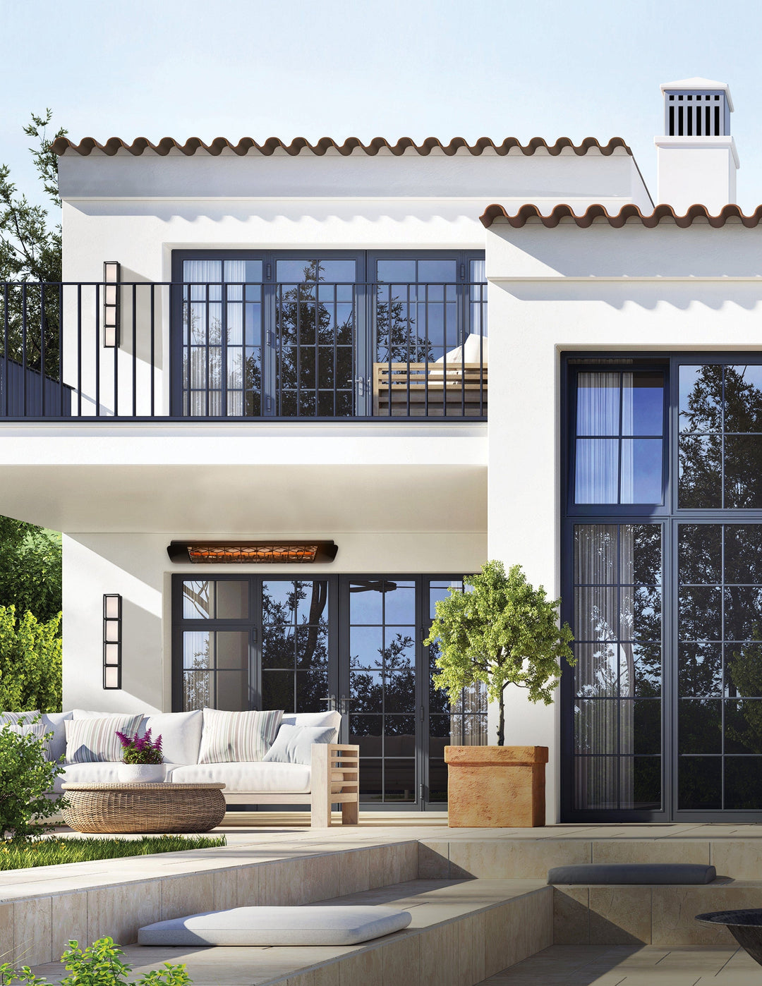 Eurofase Stainless Steel 39 " Dual Element 5000 Watt 208V Electric Patio Heater EF50 Series Flame Authority