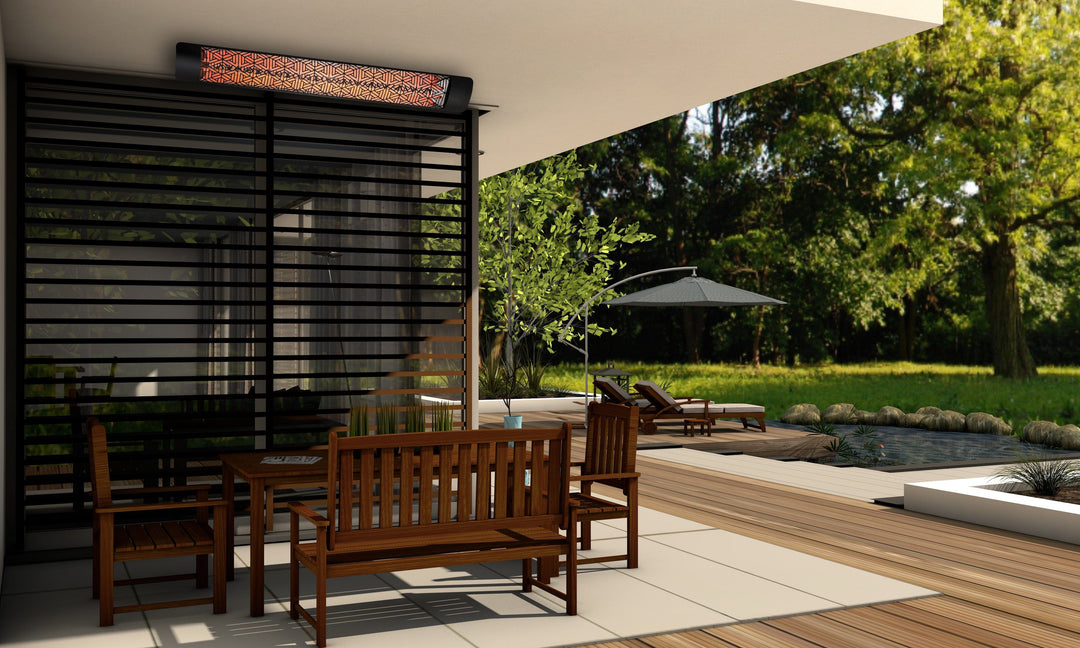 Eurofase Stainless Steel 39 " Dual Element 5000 Watt 240V Electric Patio Heater EF50 Series