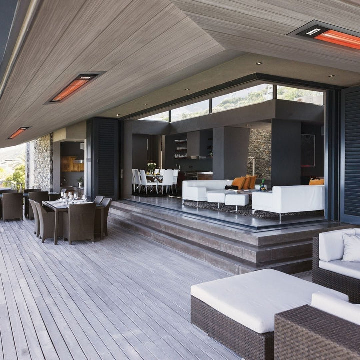 Eurofase Stainless Steel 39 " Single Element 1500 Watt Electric Patio Heater EF15 Series Flame Authority