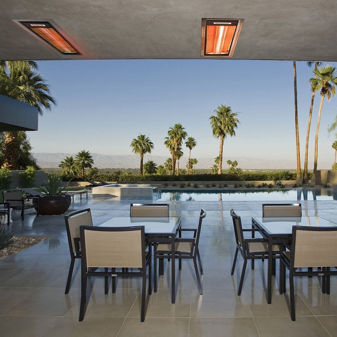 Eurofase Stainless Steel 39 " Single Element 1500 Watt Electric Patio Heater EF15 Series Flame Authority