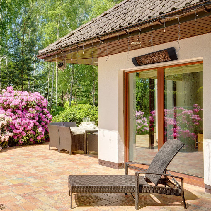 Eurofase Stainless Steel 39 " Single Element 1500 Watt Electric Patio Heater EF15 Series Flame Authority