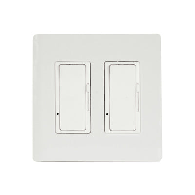 Eurofase Two Dimmer For Universal Relay Control Box with White Screwless Plate