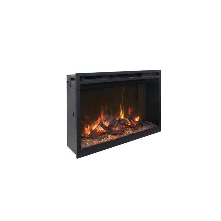 Fire & Ice RusticStone RS30 30-Inch Smart Built-In Electric Fireplace with WiFi and 10,000 BTU Heat