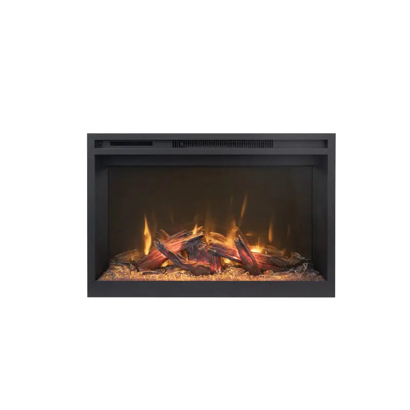 Fire & Ice RusticStone RS30 30-Inch Smart Built-In Electric Fireplace with WiFi and 10,000 BTU Heat