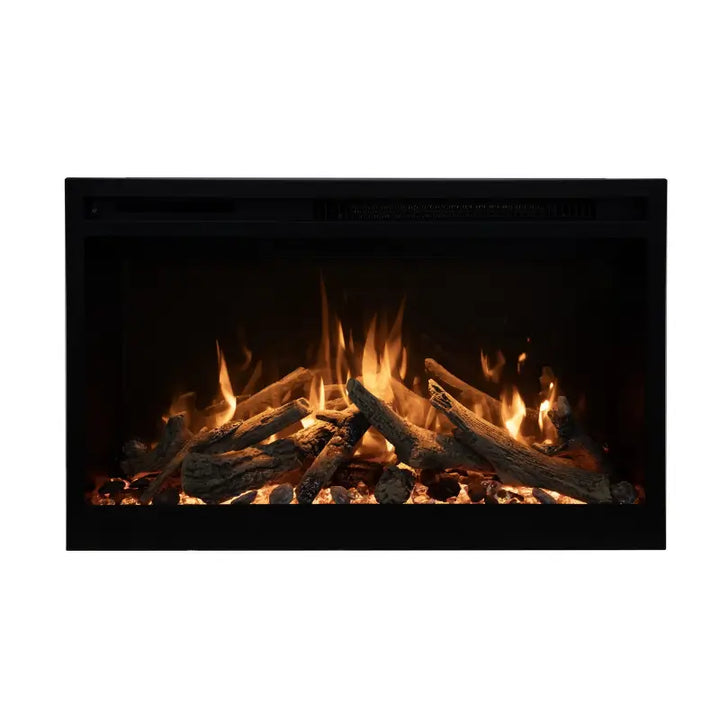Fire & Ice RusticStone RS30 30-Inch Smart Built-In Electric Fireplace with WiFi and 10,000 BTU Heat