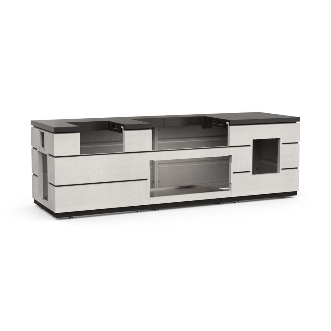 Fire Magic Contemporary Island System With Double Drawer ID790-SMR-115BA BBQ Islands ID790-SMR-115BA Flame Authority